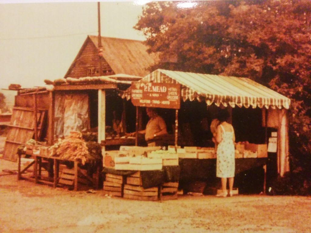 P.E. Mead Farm Shop in 1975