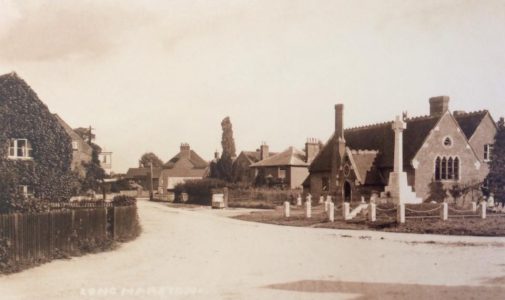 Long Marston original School, School house and original Boot pub just in view.
